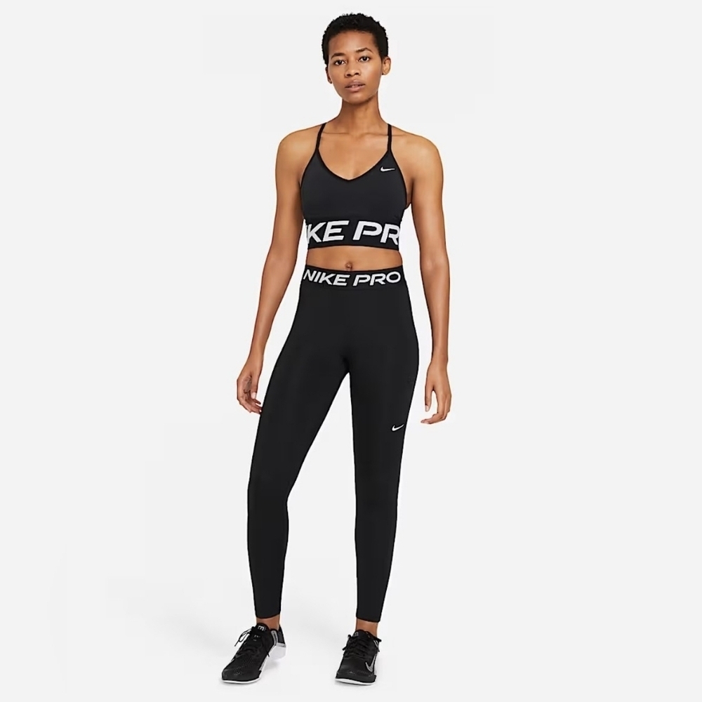Nike Women's Black/ Yellow  Pro Dri-Fit M - Picture 3 of 6